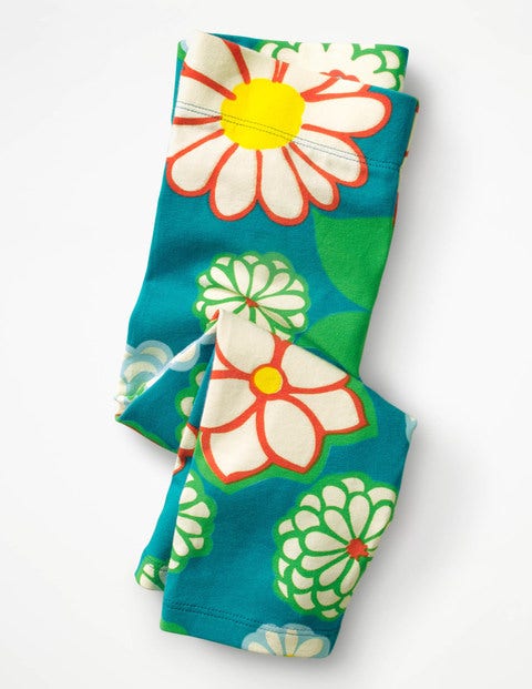 Cropped Leggings - Ultramarine Green Daisy Cropped Leggings - Ultramarine Green Daisy