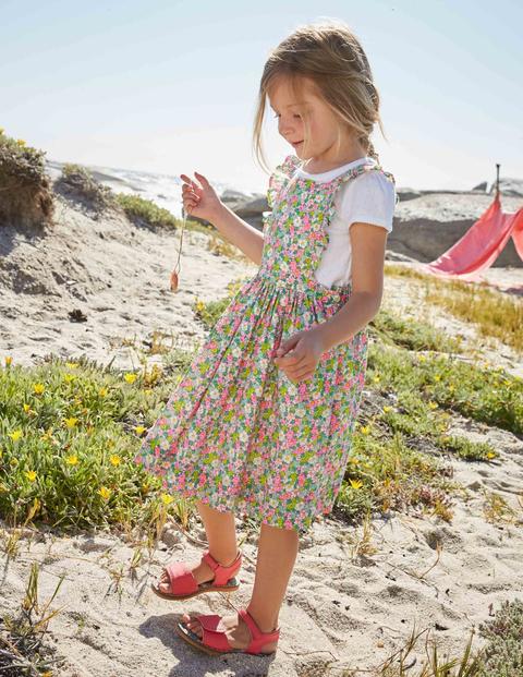 Frilly Cross-Back Dress - Knockout Pink Vintage Floral Frilly Cross-Back Dress - Knockout Pink Vintage Floral