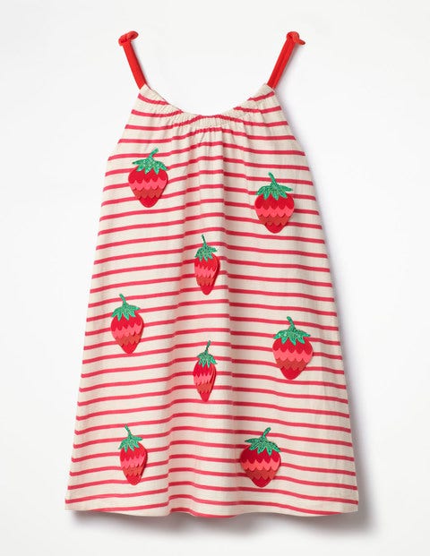 Sequin Jersey Sundress - Ivory/Strawberry Split Pink Sequin Jersey Sundress - Ivory/Strawberry Split Pink