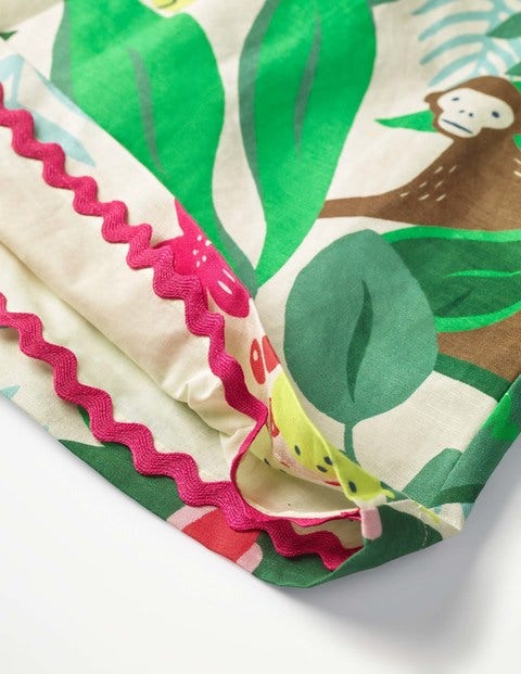 Printed Shift Dress - Ecru Jungle Jumble Printed Shift Dress - Ecru Jungle Jumble
