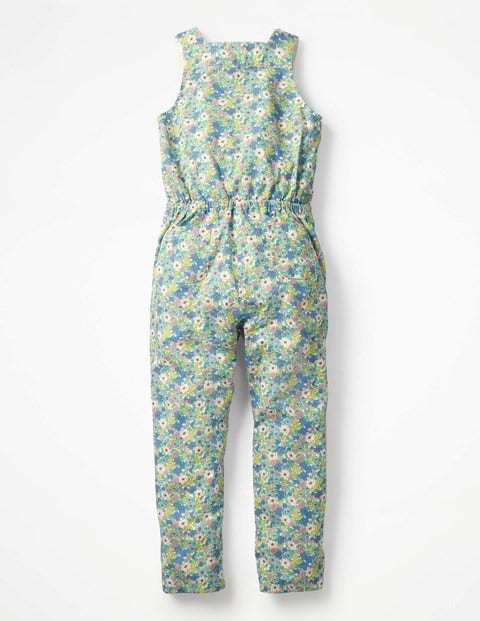 Woven Jumpsuit - Camper Blue Vintage Floral Woven Jumpsuit - Camper Blue Vintage Floral