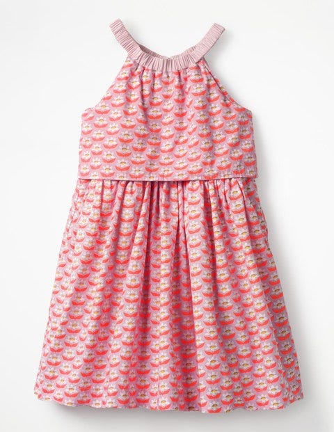 Double-Layered Woven Dress - Cypher Purple Lotus Flowers Double-Layered Woven Dress - Cypher Purple Lotus Flowers