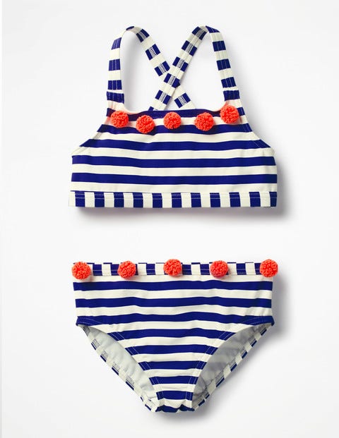 Flowery Bikini Set - Dazzling Blue/Ivory Flowery Bikini Set - Dazzling Blue/Ivory