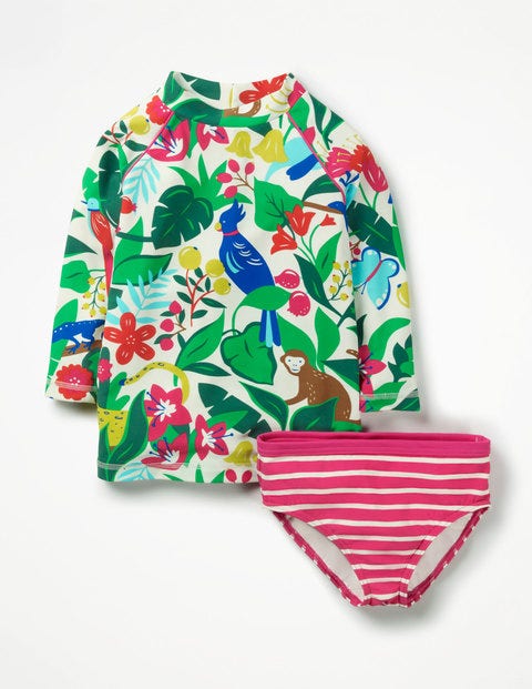 Printed Surf Set - Ecru Jungle Jumble Printed Surf Set - Ecru Jungle Jumble