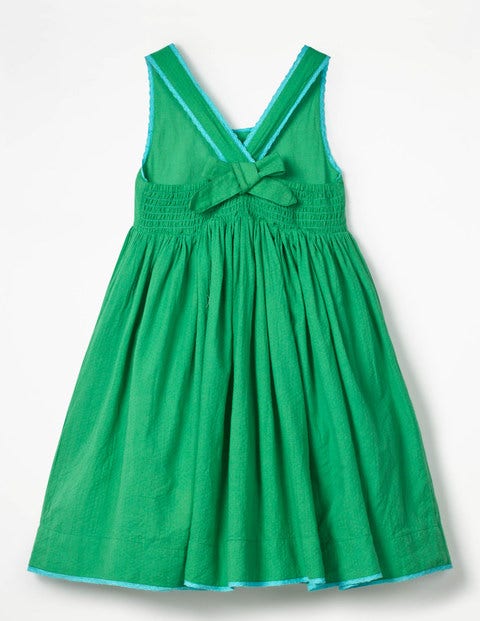 Pretty Embroidered Bow Dress - Peppermint Cream Green Pretty Embroidered Bow Dress - Peppermint Cream Green
