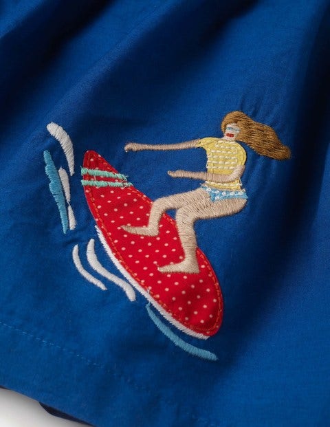 Fun Appliqué Skirt - Orion Blue Surfer Girls Fun Appliqué Skirt - Orion Blue Surfer Girls