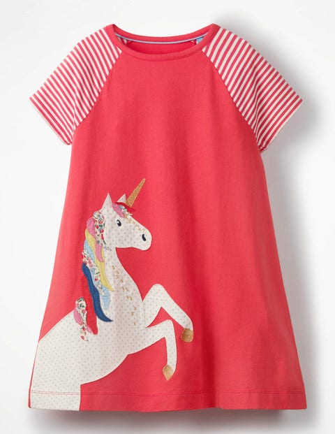 Unicorn Applique Jersey Dress - Pink Berry Unicorn Unicorn Applique Jersey Dress - Pink Berry Unicorn