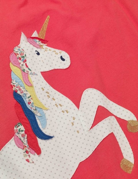 Unicorn Applique Jersey Dress - Pink Berry Unicorn Unicorn Applique Jersey Dress - Pink Berry Unicorn