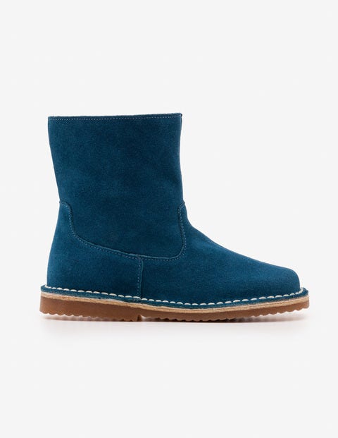 Short Leather Boots - Drummer Blue Short Leather Boots - Drummer Blue