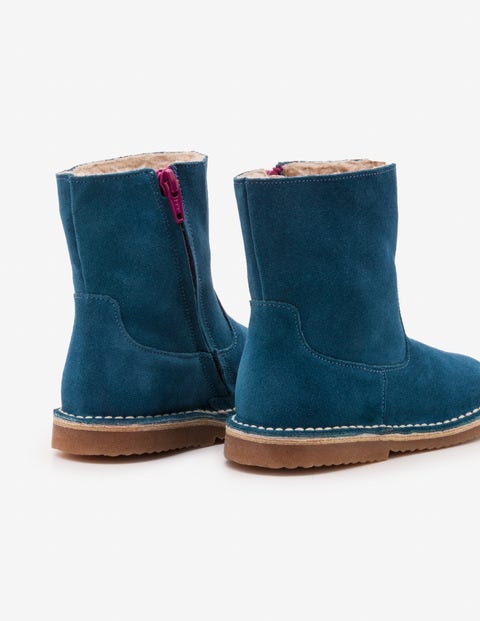 Short Leather Boots - Drummer Blue Short Leather Boots - Drummer Blue