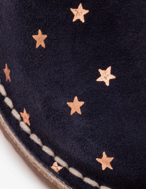 Short Leather Boots - Navy Short Leather Boots - Navy