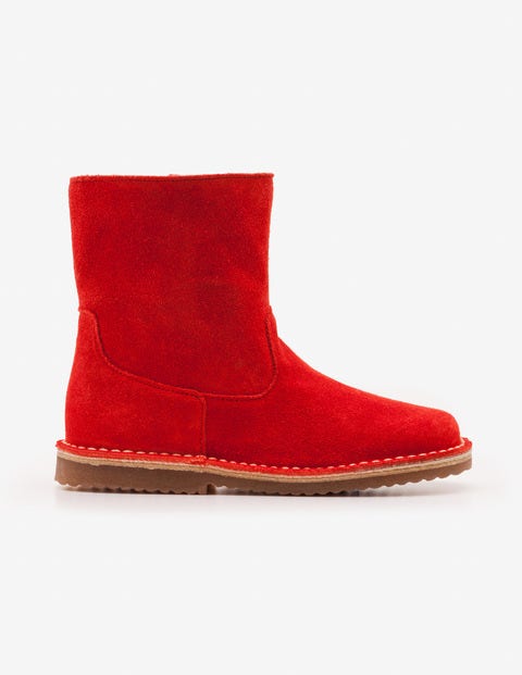 Short Leather Boots - Post Box Red Short Leather Boots - Post Box Red