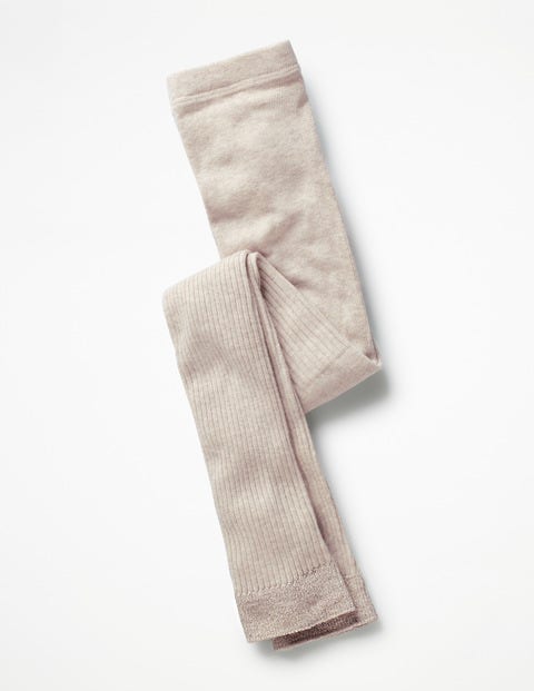 Ribbed Footless Tights - Oatmeal Ribbed Footless Tights - Oatmeal