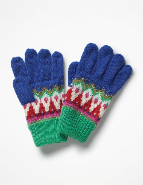 Fair Isle Gloves - Cobalt Blue Fair Isle Gloves - Cobalt Blue