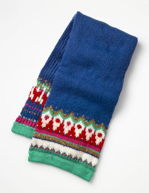 Fair Isle Scarf - Cobalt Blue Fair Isle Scarf - Cobalt Blue