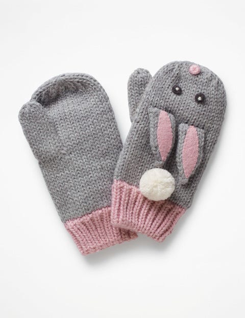 Bunny Mittens - Grey Marl Bunny Mittens - Grey Marl