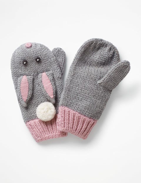 Bunny Mittens - Grey Marl Bunny Mittens - Grey Marl