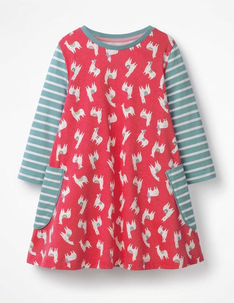 Printed Tunic - Pink Berry Llamas Printed Tunic - Pink Berry Llamas