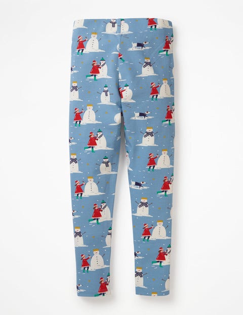 Fun Leggings - Boathouse Blue Snow Day Fun Leggings - Boathouse Blue Snow Day