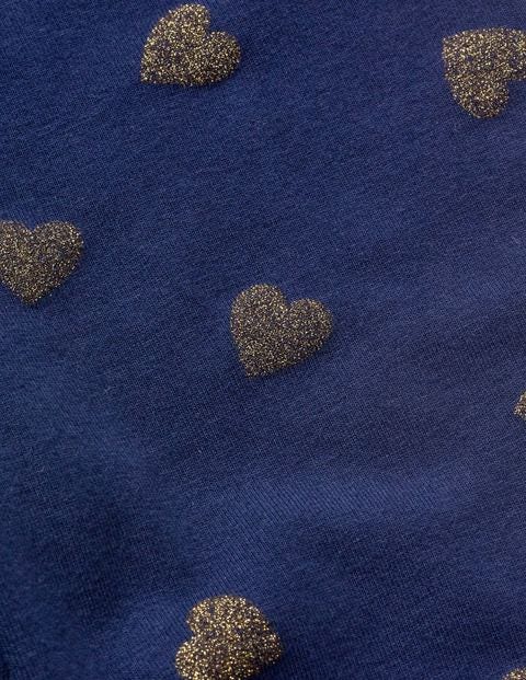 Fun Leggings - School Navy/Gold Glitter Heart Fun Leggings - School Navy/Gold Glitter Heart