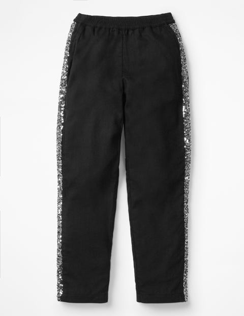 Sparkle Detail Woven Trousers - Black Sparkle Detail Woven Trousers - Black