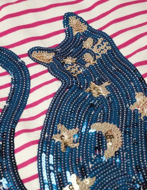 Spooky Sequin T-Shirt - Pop Pink/Ecru Cat Spooky Sequin T-Shirt - Pop Pink/Ecru Cat