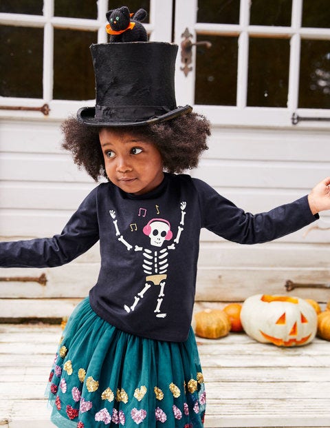 Boo-Gie Nights T-Shirt - Navy Skeleton Boo-Gie Nights T-Shirt - Navy Skeleton
