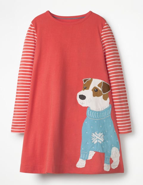 Pet Appliqué Dress - Rosette Pink Sprout Pet Appliqué Dress - Rosette Pink Sprout