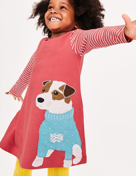 Pet Appliqué Dress - Rosette Pink Sprout Pet Appliqué Dress - Rosette Pink Sprout