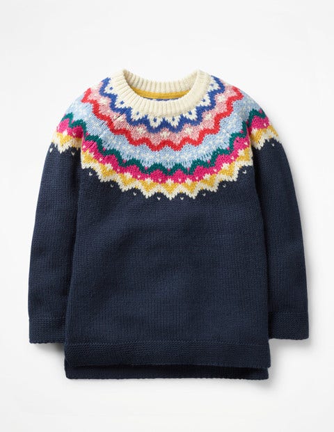 Fair Isle Sweater - School Navy Fair Isle Sweater - School Navy
