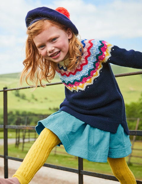 Fair Isle Sweater - School Navy Fair Isle Sweater - School Navy