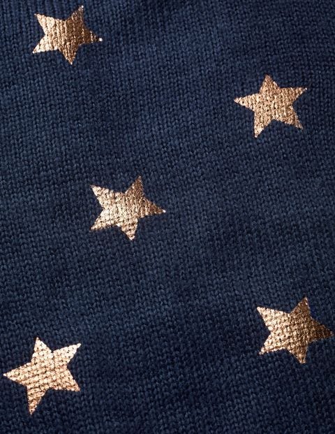 Foil Star Jumper - Navy Rose Gold Stars Foil Star Jumper - Navy Rose Gold Stars