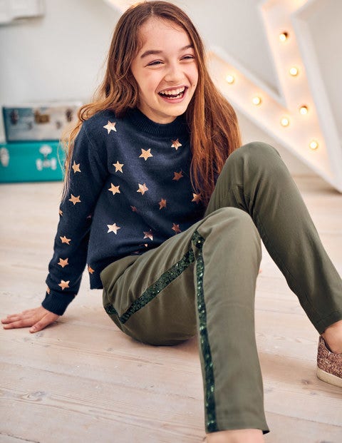 Foil Star Jumper - Navy Rose Gold Stars Foil Star Jumper - Navy Rose Gold Stars