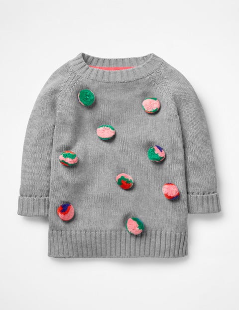 Pompom Sweater - Grey Marl Pompom Sweater - Grey Marl