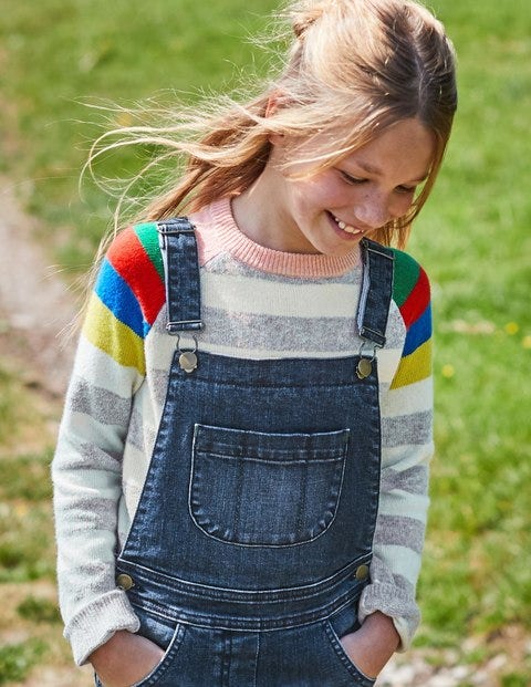 Colourful Raglan Jumper - Grey Marl/Ecru Colourful Raglan Jumper - Grey Marl/Ecru