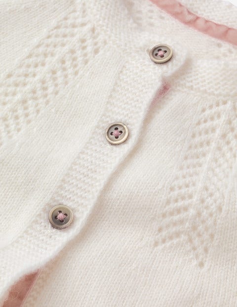 Cashmere Cardigan - Ecru Marl Cashmere Cardigan - Ecru Marl