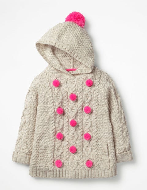 Cosy Knitted Hoodie - Ecru Marl Cosy Knitted Hoodie - Ecru Marl