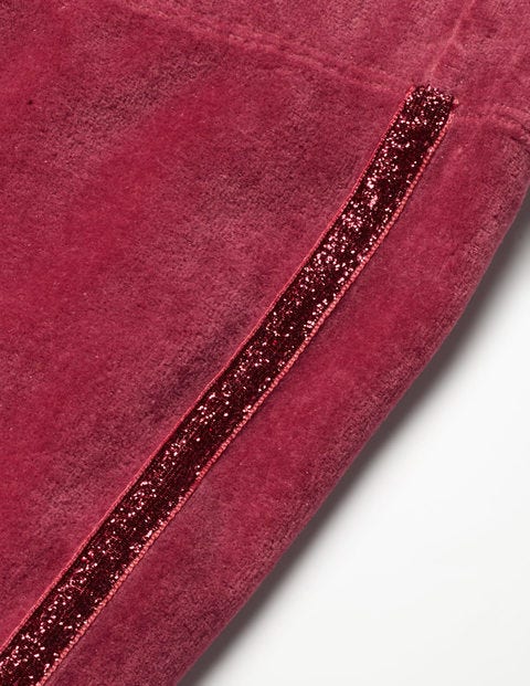 Embellished Velvet Leggings - Bramble Red Embellished Velvet Leggings - Bramble Red