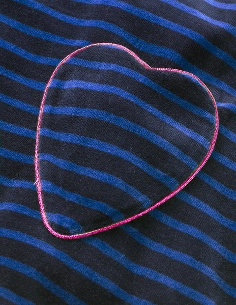Velour Heart Pocket Tunic - School Navy/Cobalt Velour Heart Pocket Tunic - School Navy/Cobalt