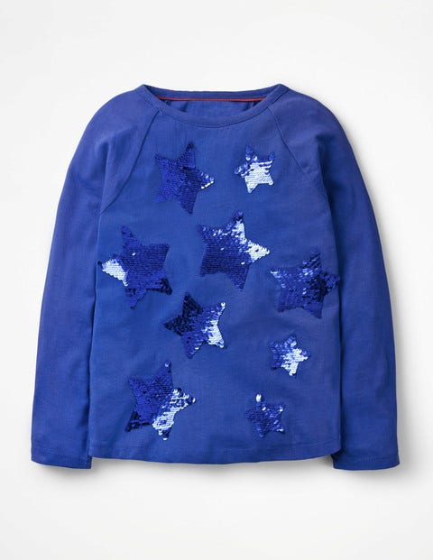Sequin Star Raglan T-Shirt - Cobalt Blue Sequin Star Raglan T-Shirt - Cobalt Blue