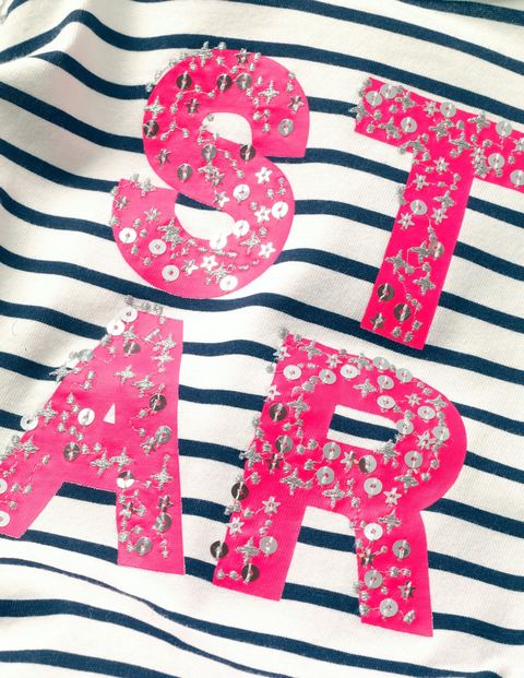 Party Graphic T-Shirt - Ecru/School Navy Star Party Graphic T-Shirt - Ecru/School Navy Star