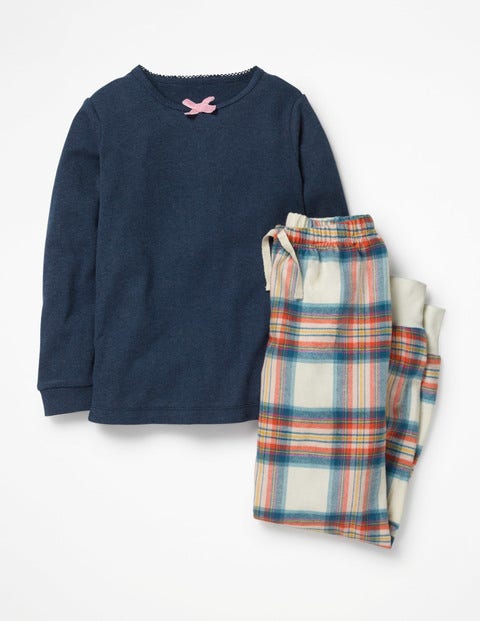Woven Pyjama Set - Ivory/Drummer Blue Check Woven Pyjama Set - Ivory/Drummer Blue Check