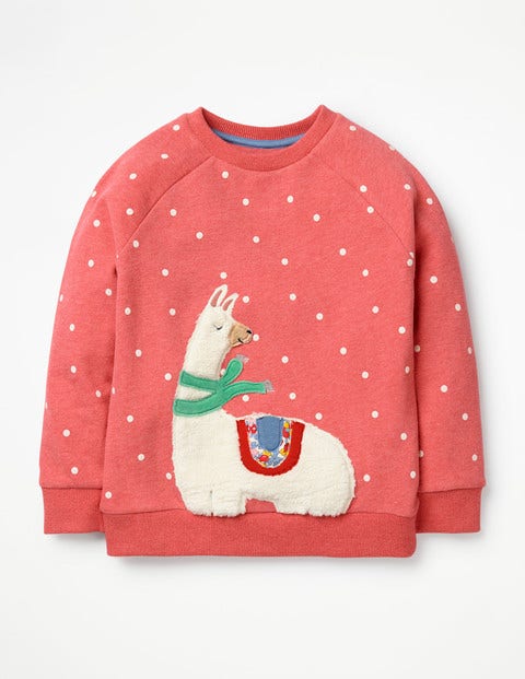 Fluffy Friends Sweatshirt - Rosette Pink Llama Fluffy Friends Sweatshirt - Rosette Pink Llama