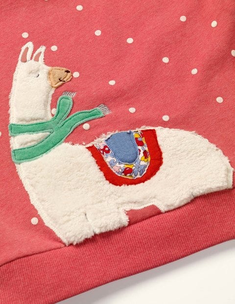 Fluffy Friends Sweatshirt - Rosette Pink Llama Fluffy Friends Sweatshirt - Rosette Pink Llama