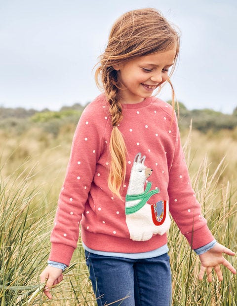 Fluffy Friends Sweatshirt - Rosette Pink Llama Fluffy Friends Sweatshirt - Rosette Pink Llama