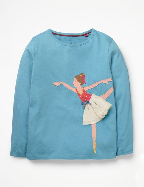 Big Appliqué T-Shirt - Delphinium Blue Ballerina Big Appliqué T-Shirt - Delphinium Blue Ballerina