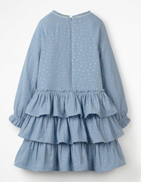 Ruffle Tiered Dress - Boathouse Blue Ruffle Tiered Dress - Boathouse Blue