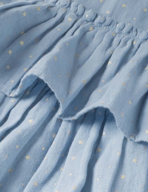 Ruffle Tiered Dress - Boathouse Blue Ruffle Tiered Dress - Boathouse Blue
