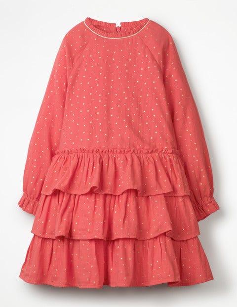 Ruffle Tiered Dress - Rosette Pink Ruffle Tiered Dress - Rosette Pink