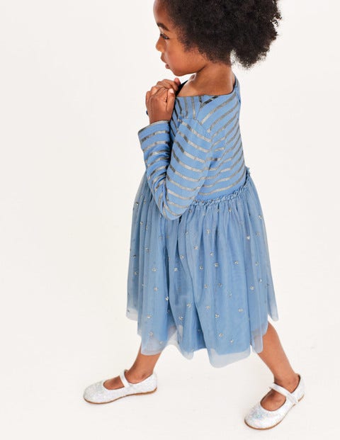 Sparkly Spot Party Dress - Boathouse Blue Sparkly Spot Party Dress - Boathouse Blue